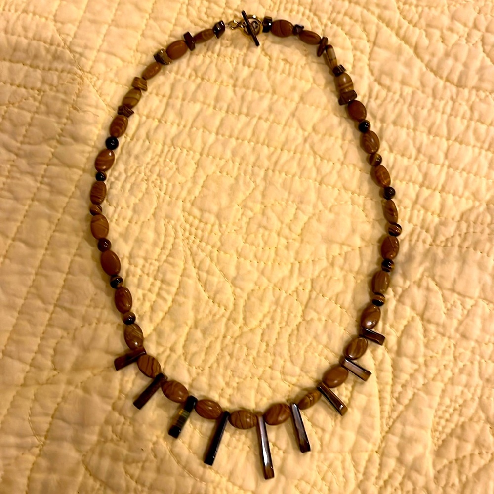 Brown necklace beaded
